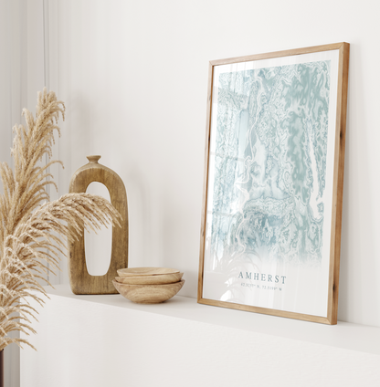 Amherst MA Map Print