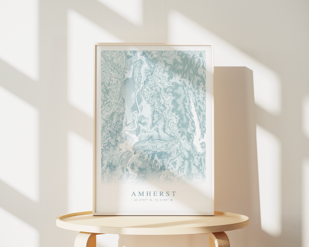 Amherst MA Map Print