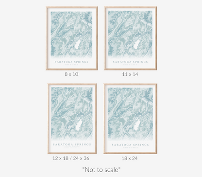 Saratoga Springs Map Print