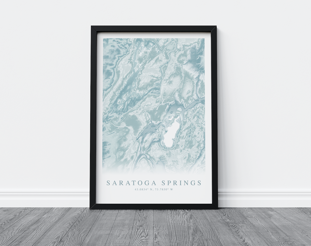 Saratoga Springs Map Print