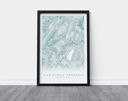 Saratoga Springs Map Print