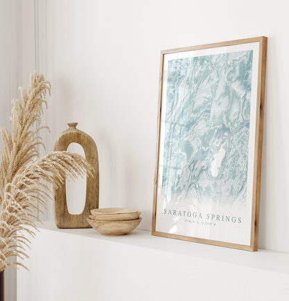 Saratoga Springs Map Print