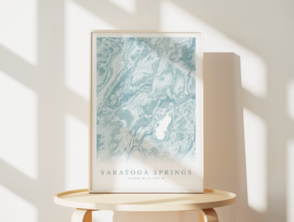 Saratoga Springs Map Print