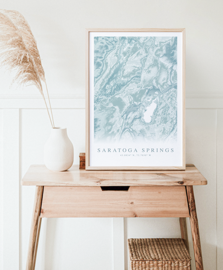 Saratoga Springs Map Print