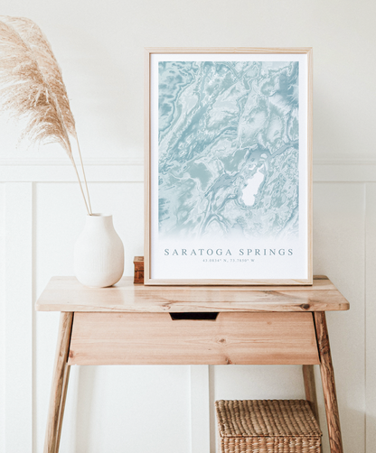 Saratoga Springs Map Print