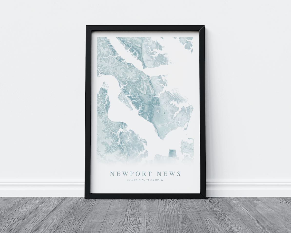 Newport News Map Print