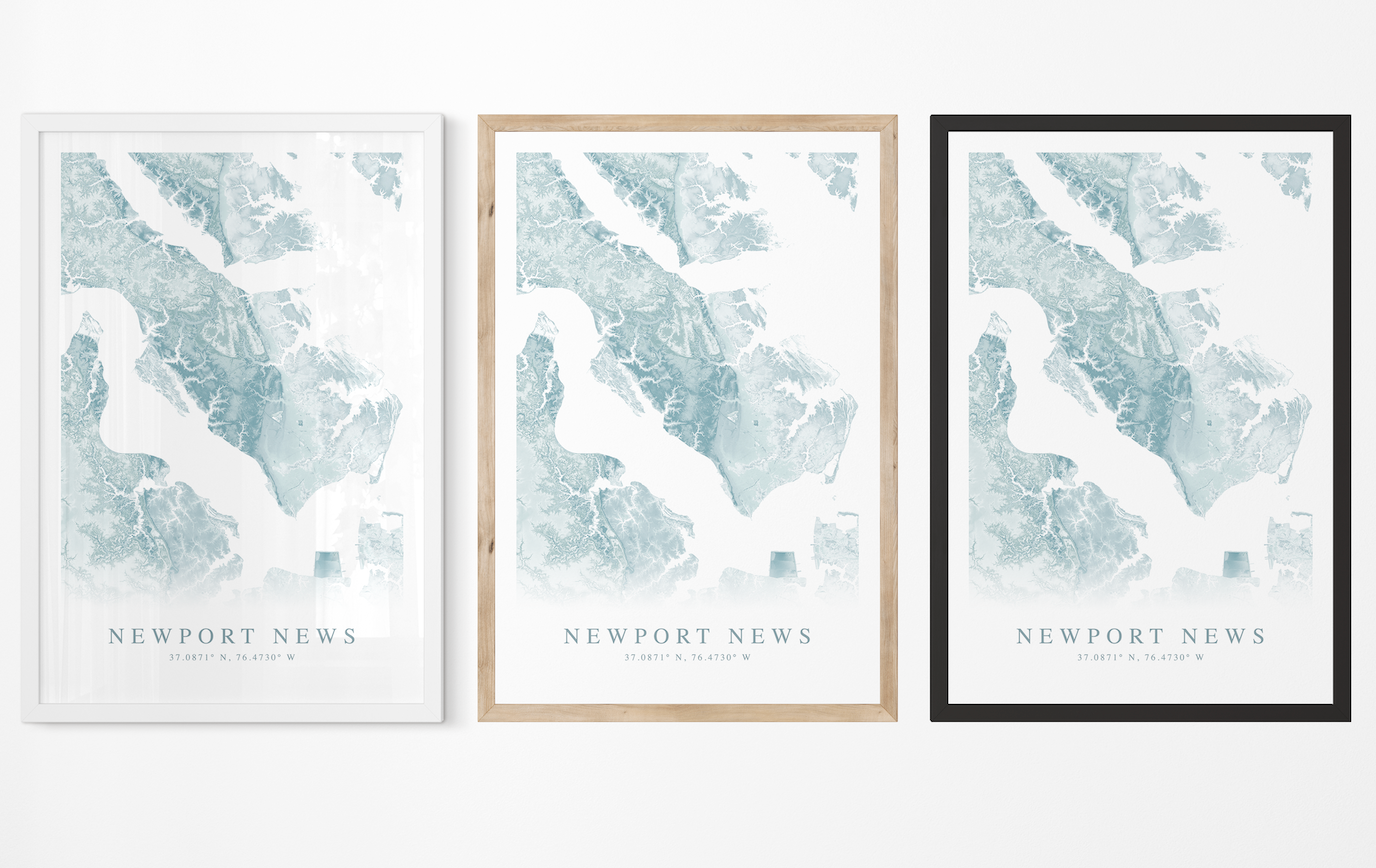 Newport News Map Print