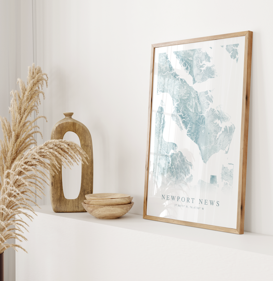 Newport News Map Print