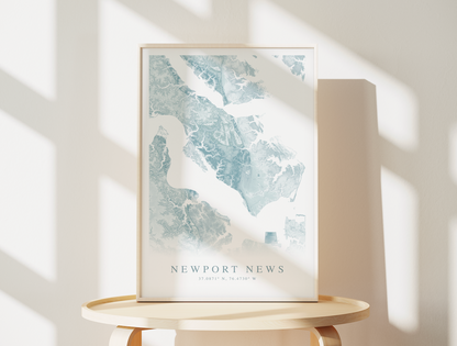 Newport News Map Print