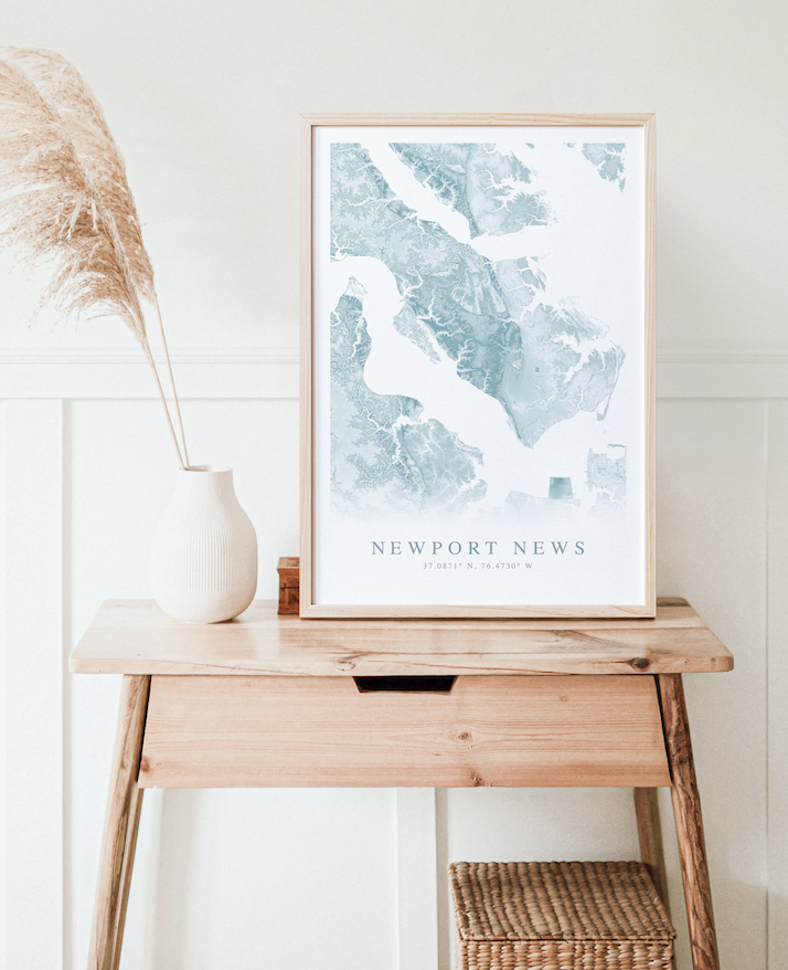 Newport News Map Print
