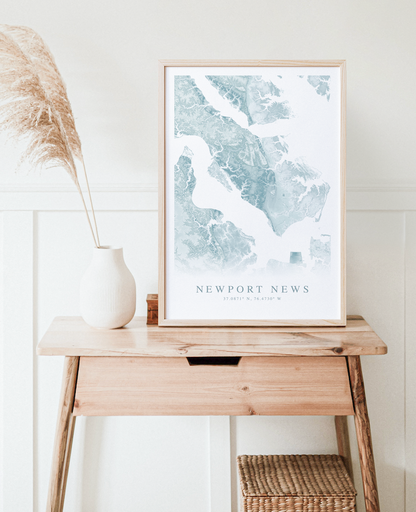 Newport News Map Print