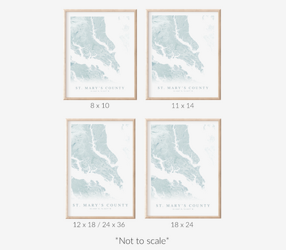 St. Mary's County MD Map Print