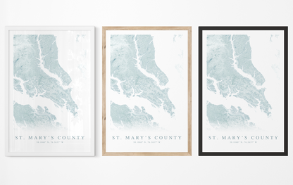 St. Mary's County MD Map Print