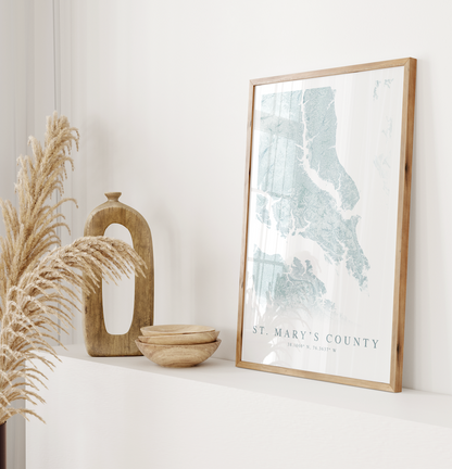 St. Mary's County MD Map Print