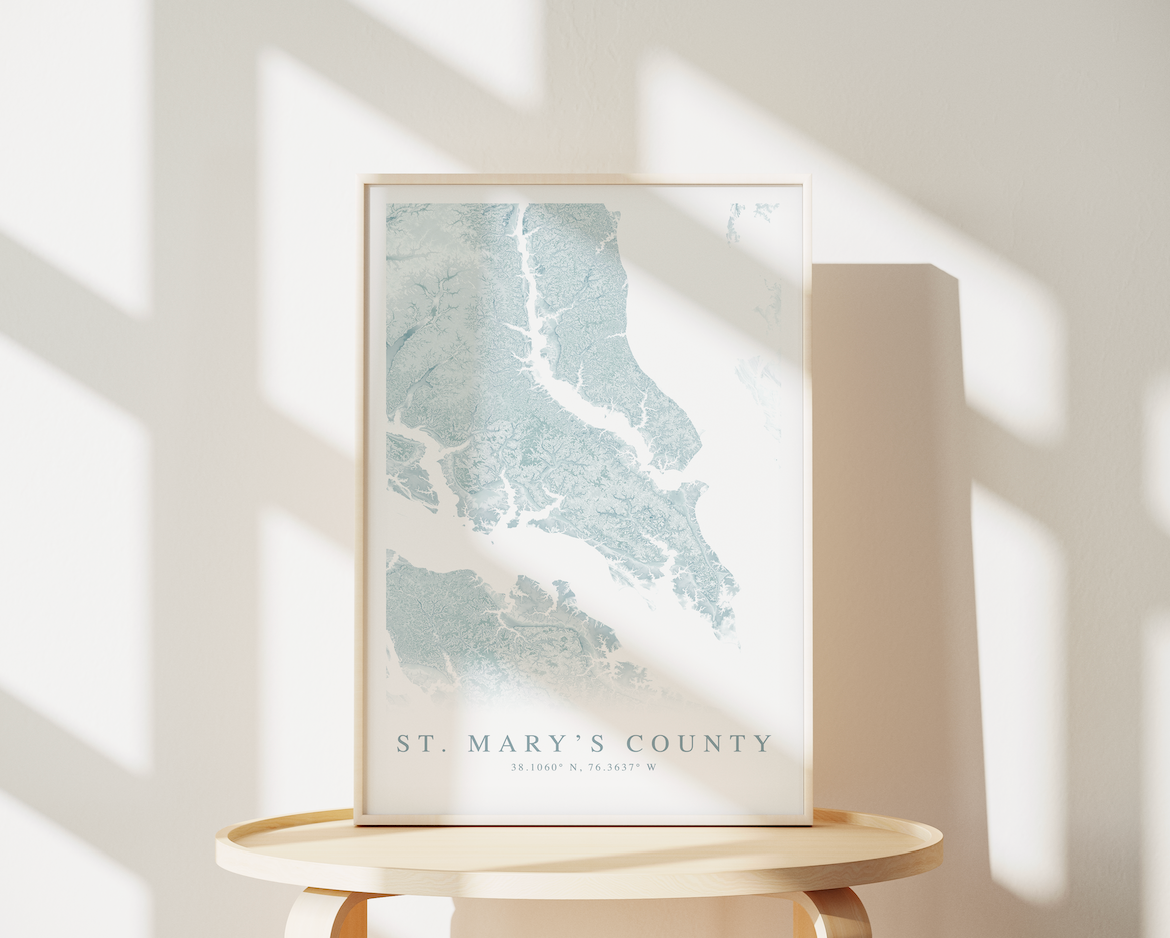 St. Mary's County MD Map Print