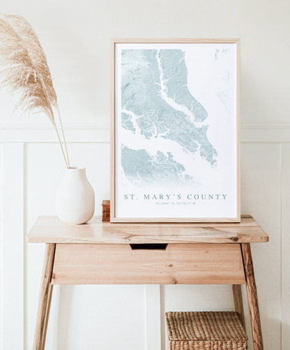 St. Mary's County MD Map Print