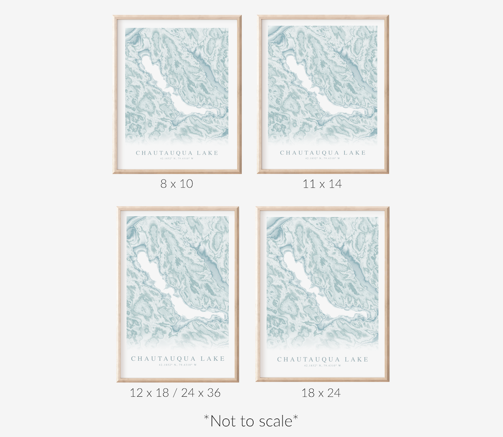 Chautauqua Lake Map Print