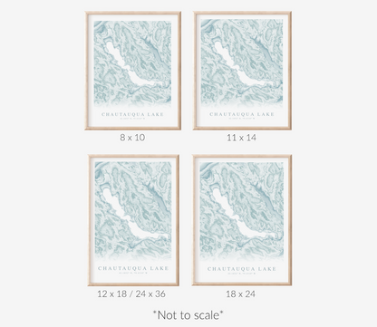 Chautauqua Lake Map Print