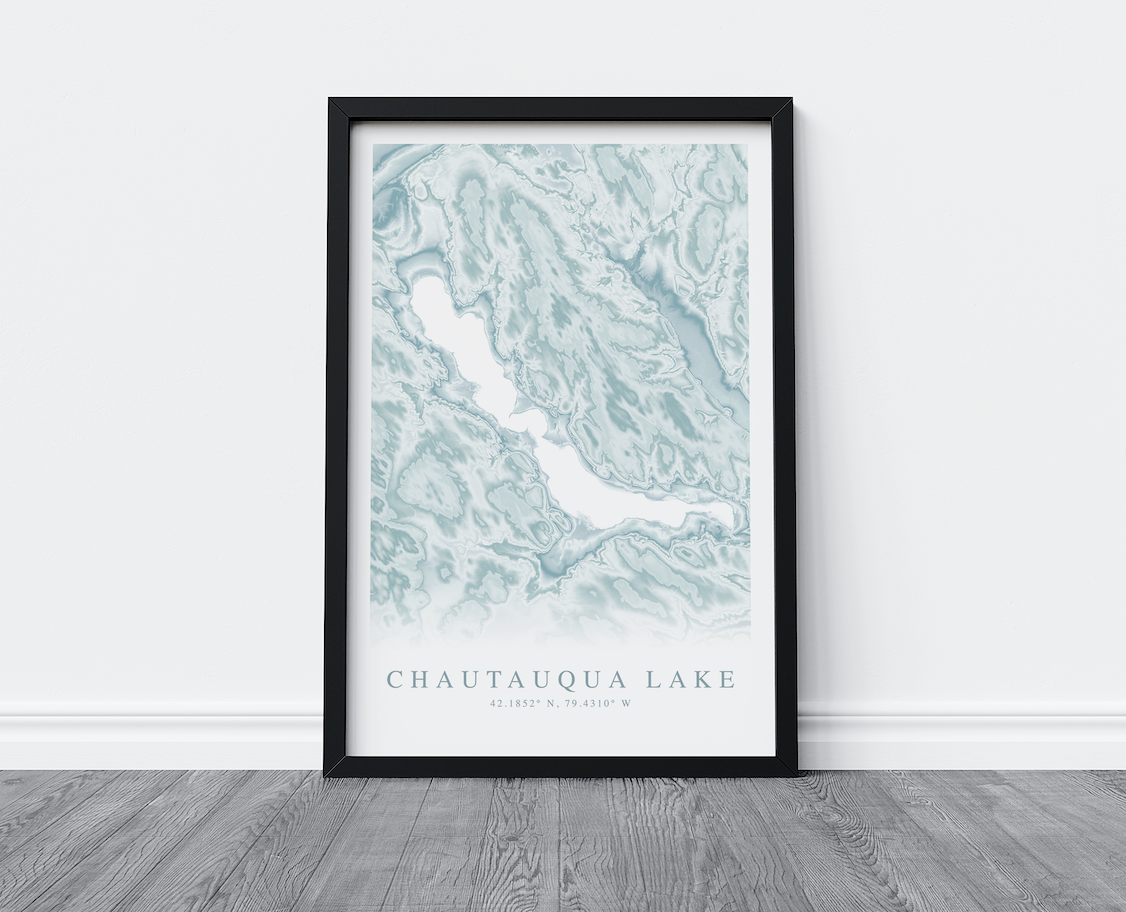 Chautauqua Lake Map Print