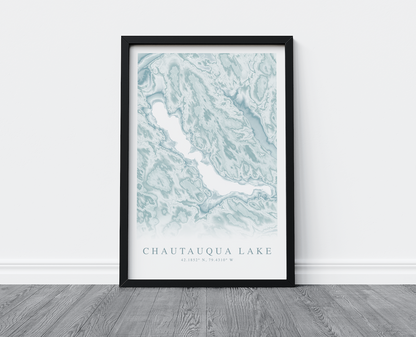 Chautauqua Lake Map Print