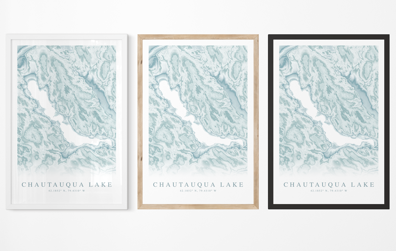 Chautauqua Lake Map Print