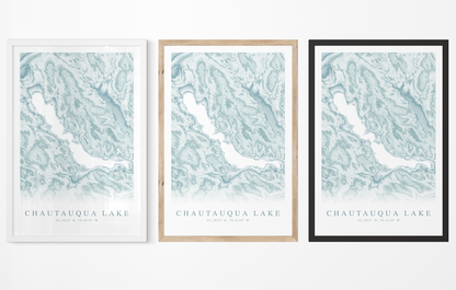 Chautauqua Lake Map Print