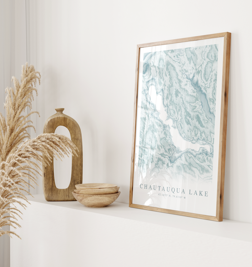 Chautauqua Lake Map Print