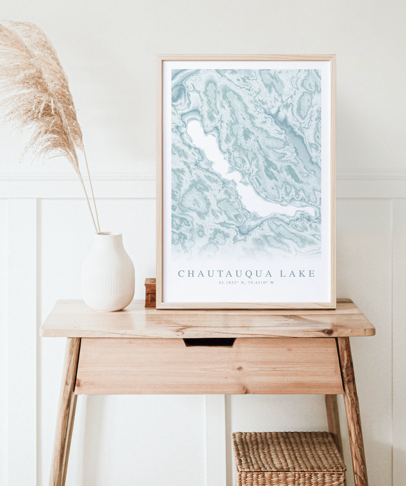 Chautauqua Lake Map Print