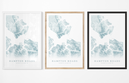 Hampton Roads VA Map Print