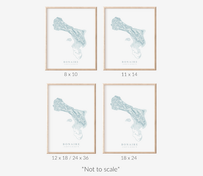 Bonaire Map Print
