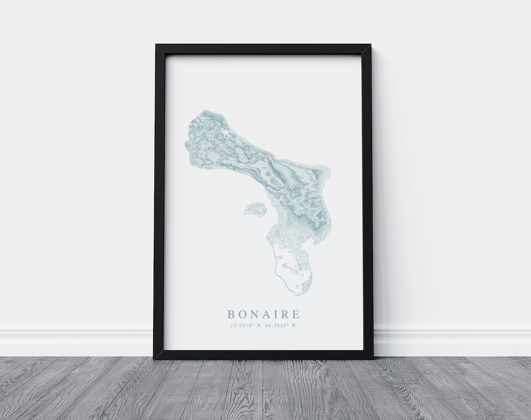 Bonaire Map Print