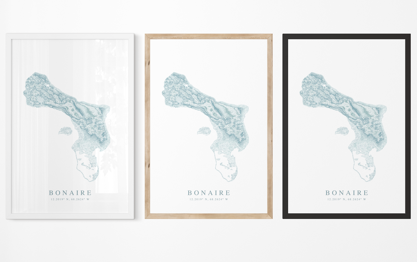 Bonaire Map Print