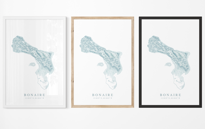 Bonaire Map Print