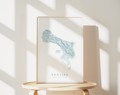 Bonaire Map Print