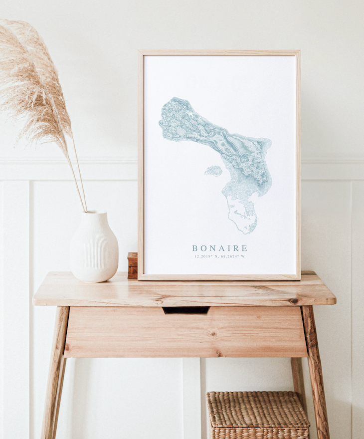 Bonaire Map Print