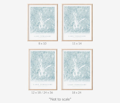 Lake Temagami Map Print