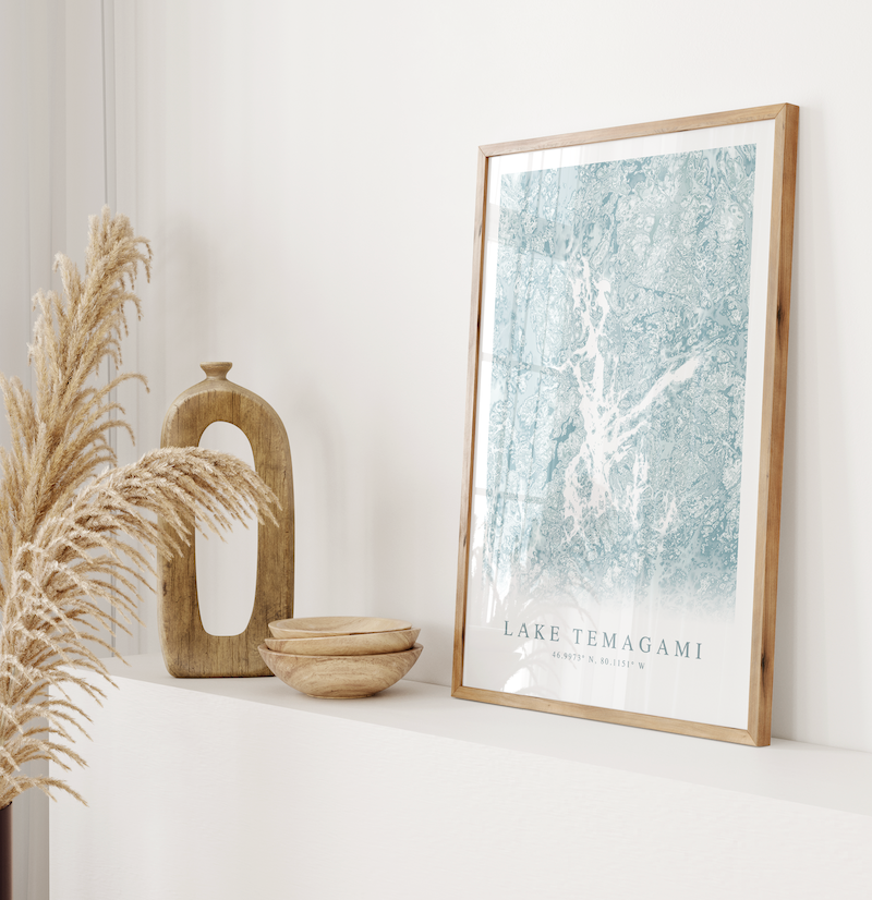 Lake Temagami Map Print