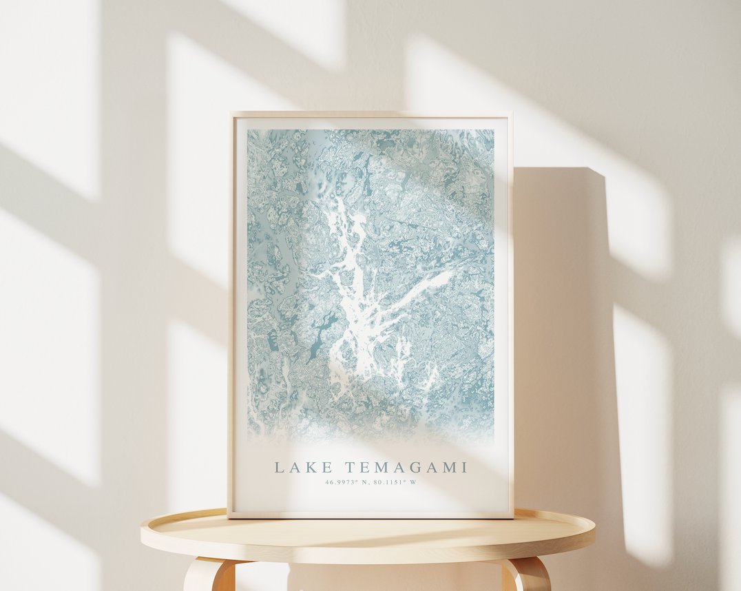 Lake Temagami Map Print
