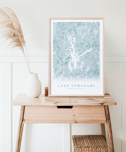 Lake Temagami Map Print
