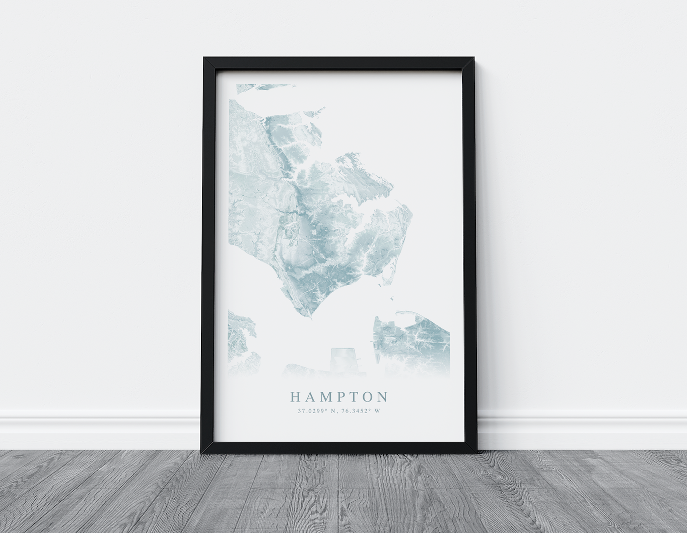 Hampton VA Map Print
