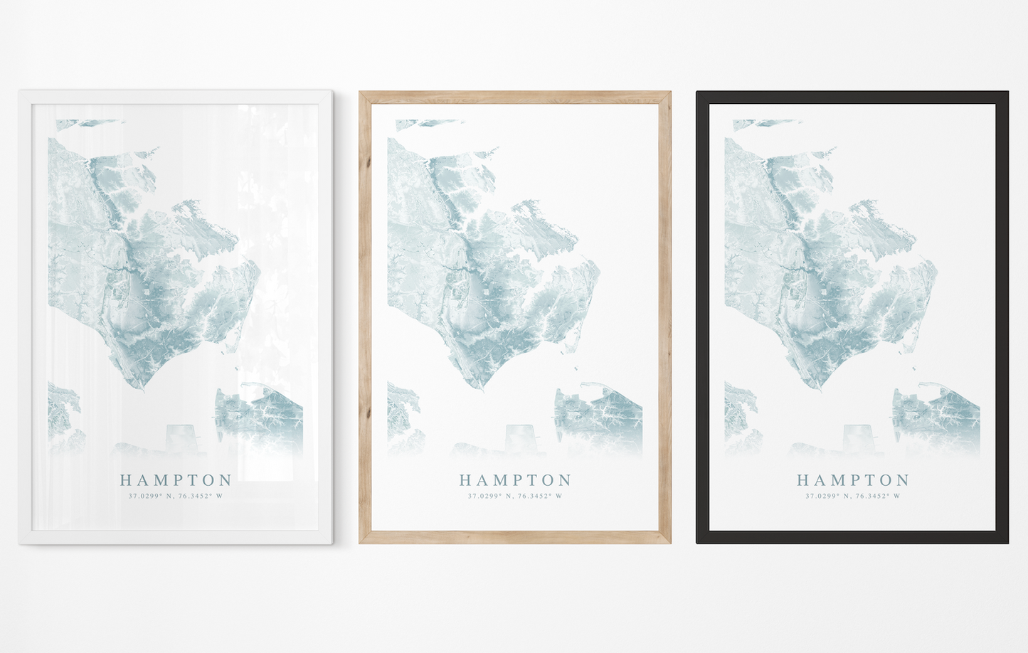 Hampton VA Map Print