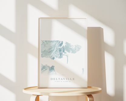 Deltaville VA Map Print
