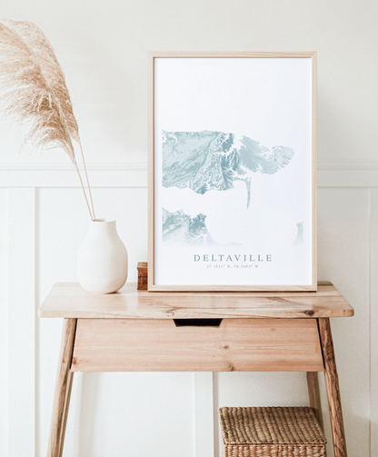 Deltaville VA Map Print