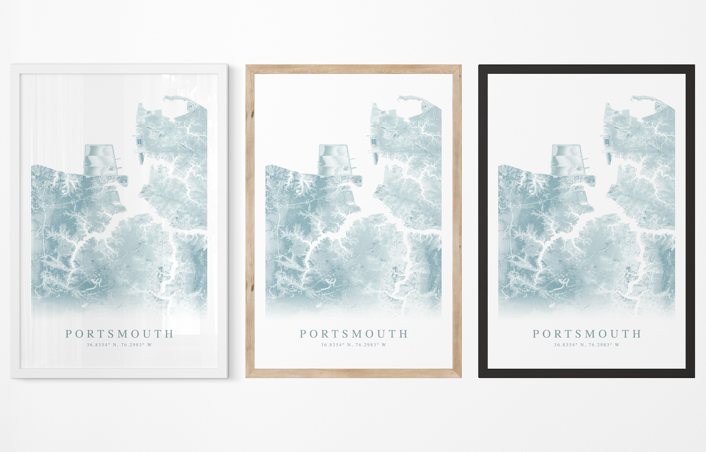 Portsmouth VA Map Print