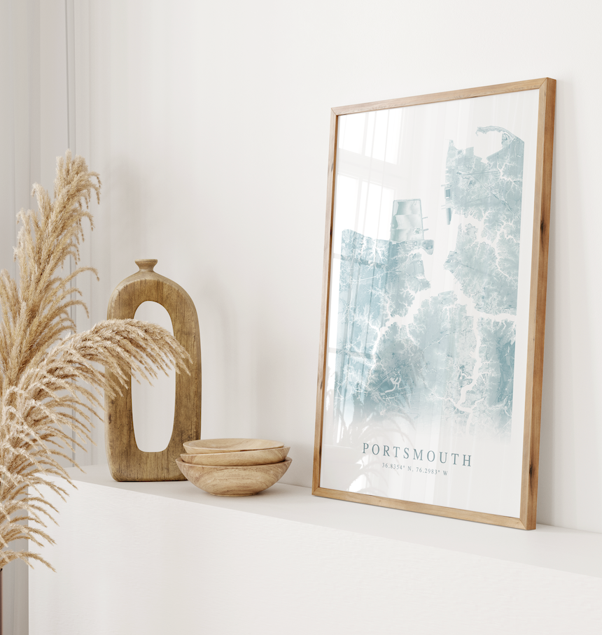 Portsmouth VA Map Print