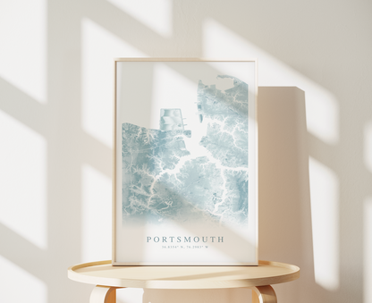 Portsmouth VA Map Print