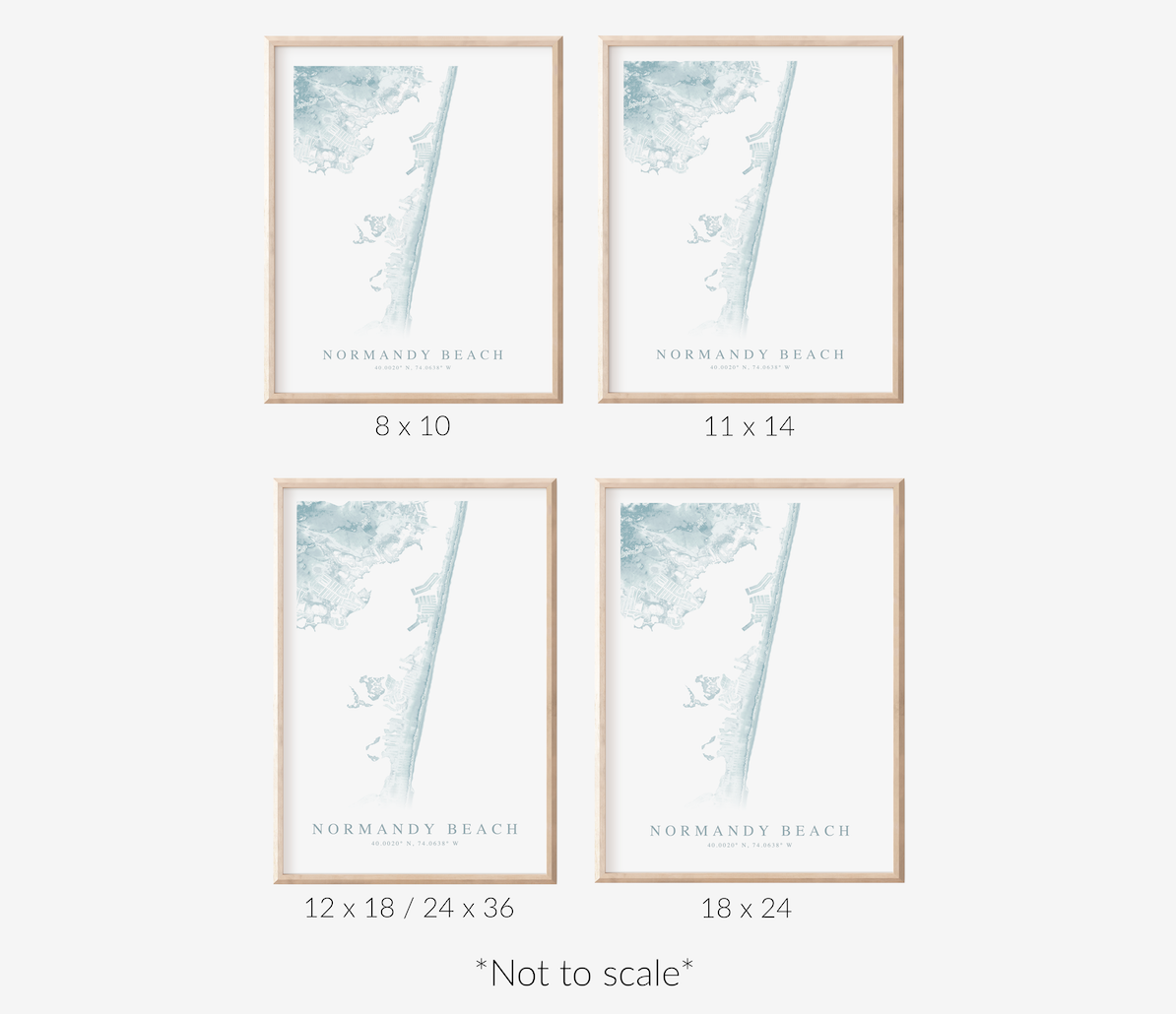 Normandy Beach NJ Map Print