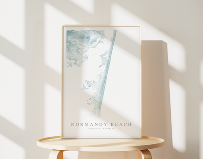 Normandy Beach NJ Map Print