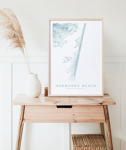 Normandy Beach NJ Map Print
