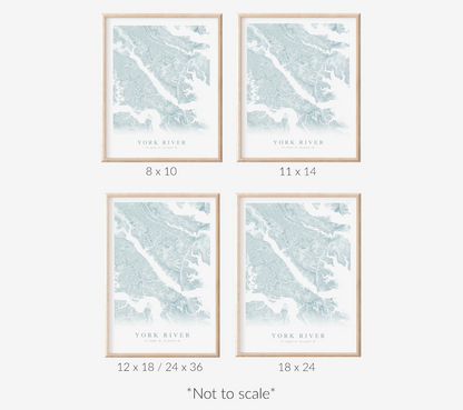 York River VA Map Print